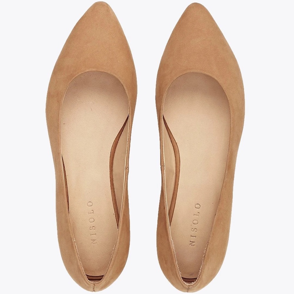 Nisolo Ava Ballerina Flat in Sand